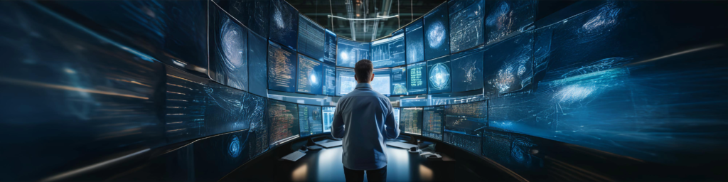 Control center with network displays